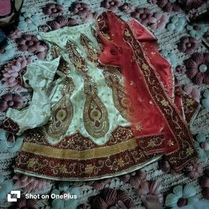 Red Embellished Lehenga Choli