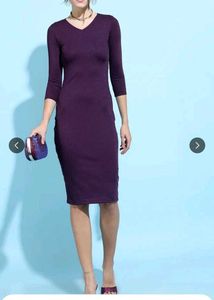 Elegant Purple Midi Dress
