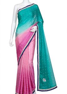 Stunning Ombre Saree with Embellishments