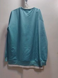 Blue Layered Crewneck Sweatshirt