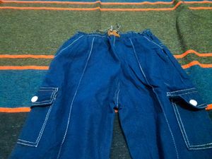 New Blue Denim Cargo Bottoms