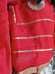 Elegant Pink Striped Kurta Set with Dupatta