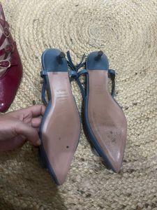 set of 2 heels  Red Patent &amp; blue kitten he