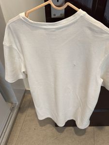 Zara Cream Textured T-shirt