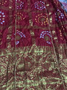 Beautiful Red Bandhani Banarsi kurti