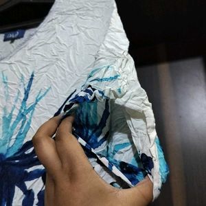 Blue Floral Print Kurta