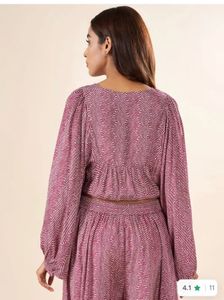 Maroon Printed top from pantaloons