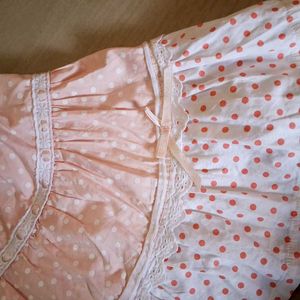 Cute Pink Polka Dot Skirt