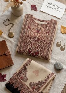 Elegant Paisley Print Kurta Set