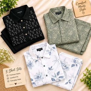 3 Men's Fashion Shirt Sets
