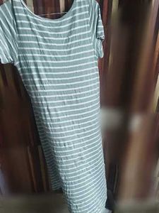 Striped Casual Midi Dress