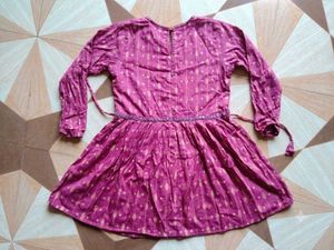 Elegant Pink Printed Kurta Set