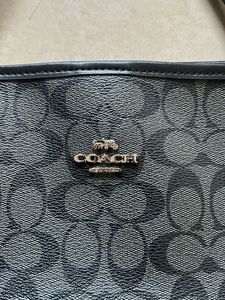 Coach City Tote in Signature Canvas (Charcoal/Blac