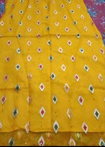 Yellow Embroidered Kurta