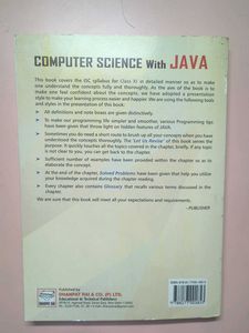 Computer Science with Java - Class XI Textbook