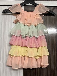 Colorful Ruffle Dress