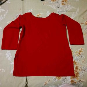 Red short kurti