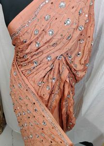 crepe aari hand work saree very beautiful 😍