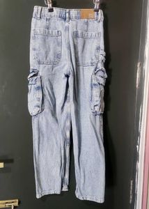 Light Wash Cargo Jeans
