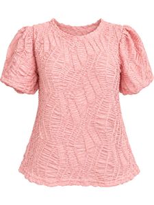 Chic Puff Sleeve Textured Top Size M-L 34"-38"