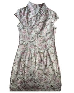 pink floral cheongsam