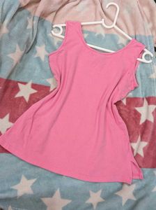 Pink Sleeveless Tank Top