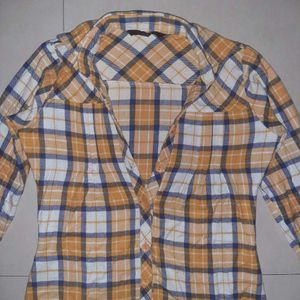 💛 Authentic AND Tartan Plaid Shirt Dress