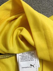 Puma Yellow &amp; Grey Polo T-Shirt