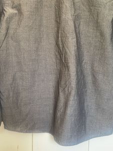 Men's Grey Long-Sleeve Button-Up Shirt