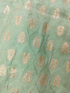 Light Green Blouse with Gold Print
