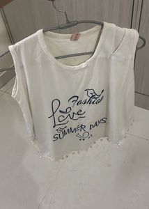 White Crop Top
