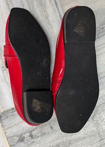 Red Patent Leather Tassel Loafers