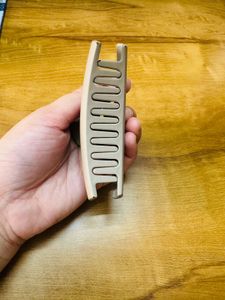 Beige Hair Claw Clip Large