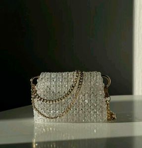 Elegant Crystal Beaded Clutch