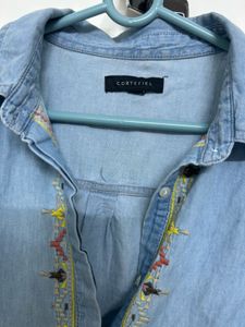 Embroidered Denim Shirt