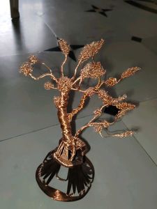 Handmade Copper Wire Tree Sculpture