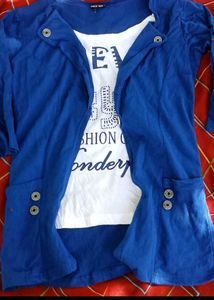Stylish Blue Layered Jacket