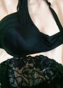 Black  humkemoller bra with brief