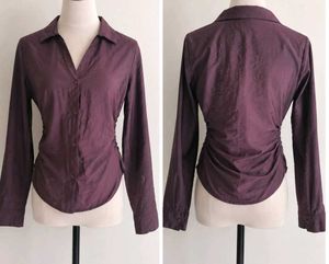 Cinched Waist Button-Up Blouse