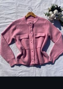 Pink Knit Cardigan
