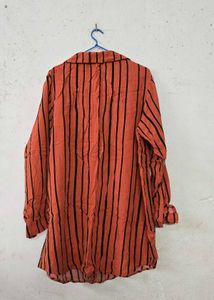 Striped Long Sleeve Tunic Shirt