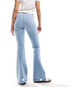 BERSHKA -Light Wash Blue Flared Jeans