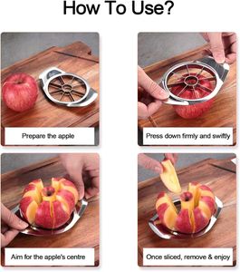 Stainless Steel Apple Slicer and Corer, 8-Slice