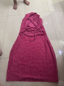 Hot Pink Textured Mini Dress