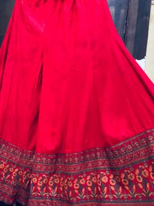 Red Kurta And Plazo Set For Women