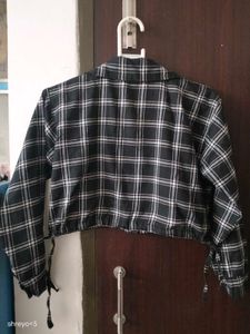 Checked Cropped Shirt