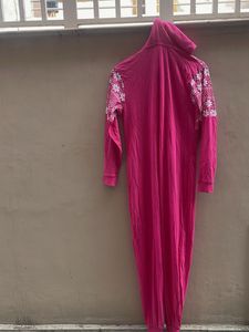 Cozy Pink Snowflake Sleepsuit