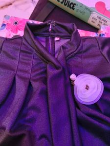 Girls Shiny Black Party Wear Dress – Soft Stretch