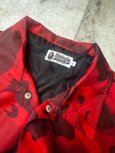 Y2K Bape Red Camo Coach Jacket