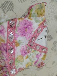 Floral Baby Top with Sequins